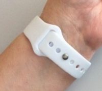 Bracelet used with portable call button used with nurse call systems in hospitals